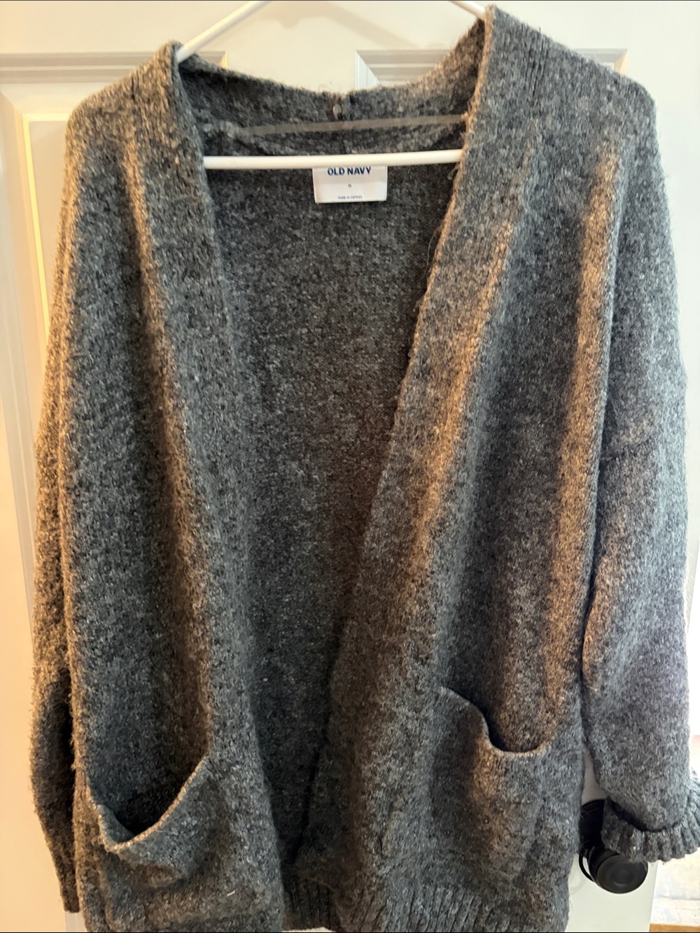 Old Navy Charcoal Open-Front Pocket Cardigan